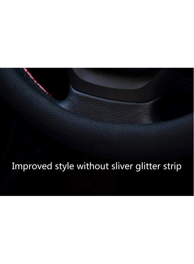 Valleycomfy Steering Wheel Cover with Microfiber Leather for Car Truck SUV 15 inch (Black) - Image 4